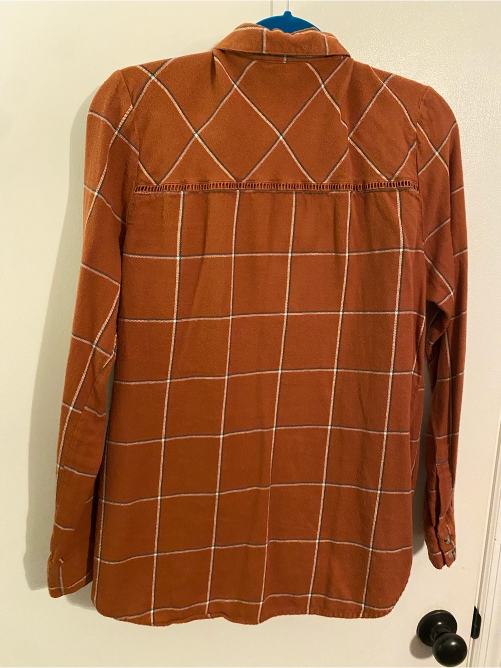 Shyanne Rust Orange Plaid Button-Up - Picture 3 of 4